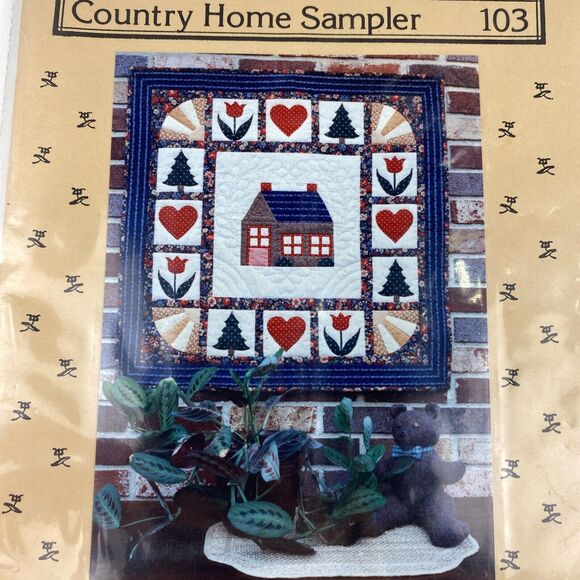 NEW VTG 1988 Little Eureka Quilt Sewing Pattern 103 Country Home Sampler Quilt - Picture 2 of 4
